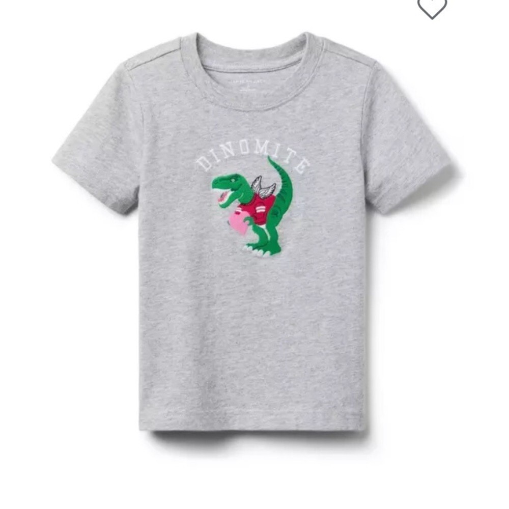 NWT- Janie and Jack Valentine’s Day Dinosaur Tee